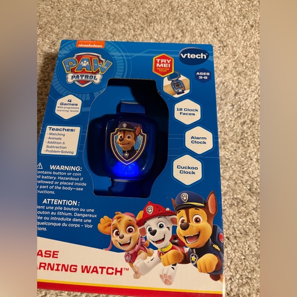New VTech PAW Patrol Chase Learning Watch Toddler Watch - Picture 7 of 12